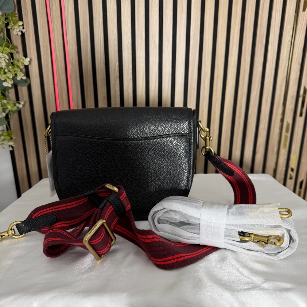 ❤️COACH🌺 Willow Saddle Bag Pebbled Leather Crossbody (FREE Gift Keychain Gen)🇺🇸✅ - Picture 16 of 17